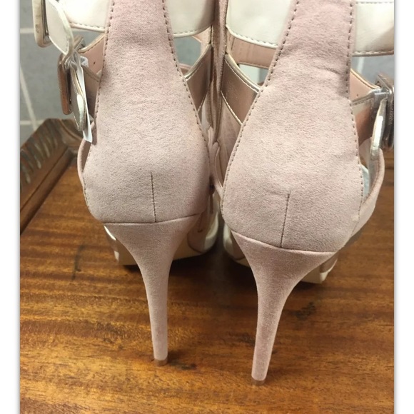 JustFab,shoes, strappy style,pink/silver,size7.5.: - Picture 3 of 11
